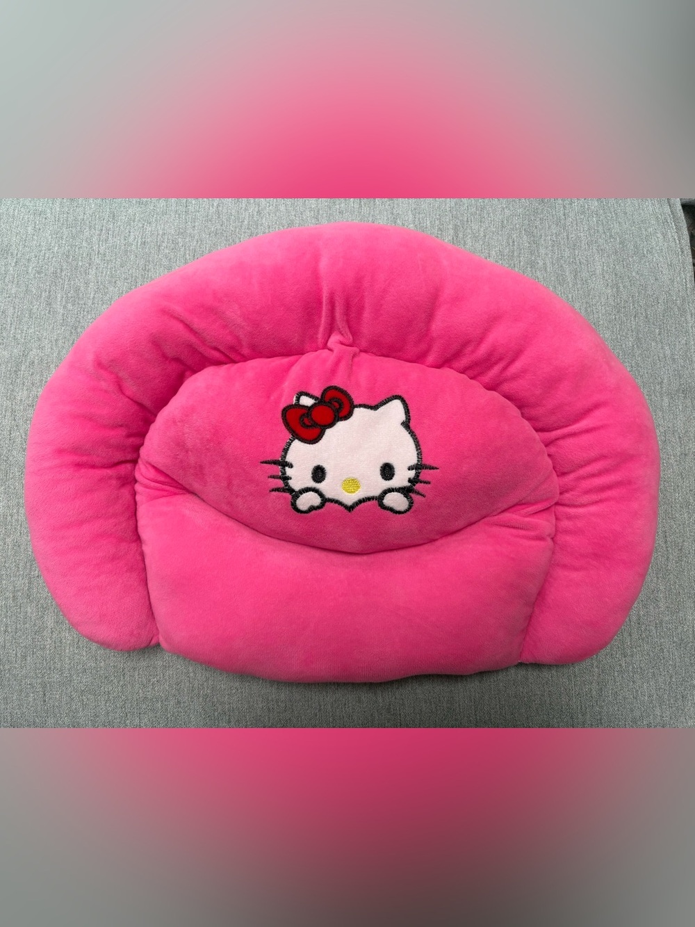 Hello Kitty Pink Plush Backrest Cushion